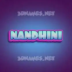 nandhini in Phat Purple style - 3D name wallpaper