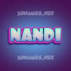 nandi in Phat Purple style - 3D name wallpaper