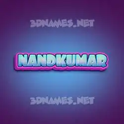nandkumar in Phat Purple style - 3D name wallpaper