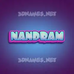 nandram in Phat Purple style - 3D name wallpaper