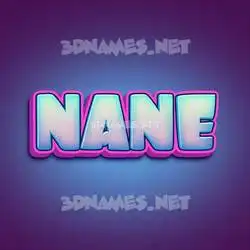 nane in Phat Purple style - 3D name wallpaper