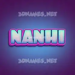nanhi in Phat Purple style - 3D name wallpaper