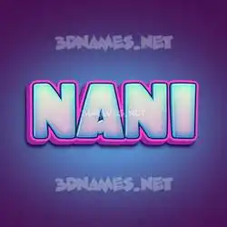 nani in Phat Purple style - 3D name wallpaper