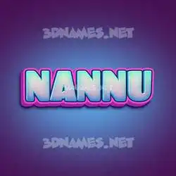 nannu in Phat Purple style - 3D name wallpaper
