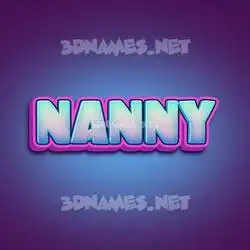 nanny in Phat Purple style - 3D name wallpaper
