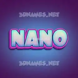 nano in Phat Purple style - 3D name wallpaper
