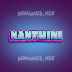 nanthini in Phat Purple style - 3D name wallpaper
