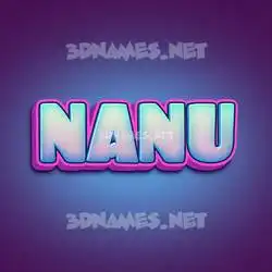 nanu in Phat Purple style - 3D name wallpaper