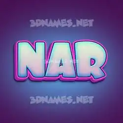 nar in Phat Purple style - 3D name wallpaper