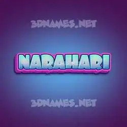 narahari in Phat Purple style - 3D name wallpaper