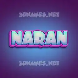 naran in Phat Purple style - 3D name wallpaper