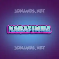 narasimha in Phat Purple style - 3D name wallpaper