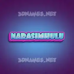 narasimhulu in Phat Purple style - 3D name wallpaper
