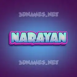 narayan in Phat Purple style - 3D name wallpaper