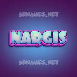 nargis in Phat Purple style - 3D name wallpaper