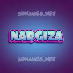 nargiza in Phat Purple style - 3D name wallpaper