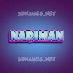 nariman in Phat Purple style - 3D name wallpaper