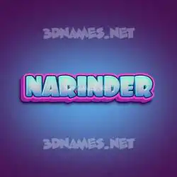 narinder in Phat Purple style - 3D name wallpaper