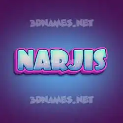 narjis in Phat Purple style - 3D name wallpaper