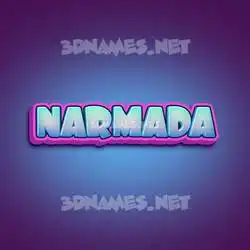 narmada in Phat Purple style - 3D name wallpaper