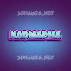 narmadha in Phat Purple style - 3D name wallpaper