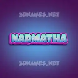 narmatha in Phat Purple style - 3D name wallpaper