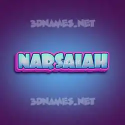 narsaiah in Phat Purple style - 3D name wallpaper