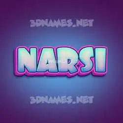 narsi in Phat Purple style - 3D name wallpaper