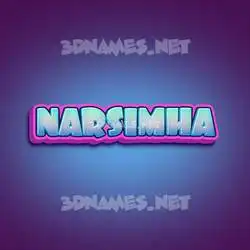 narsimha in Phat Purple style - 3D name wallpaper