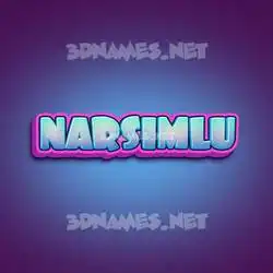 narsimlu in Phat Purple style - 3D name wallpaper