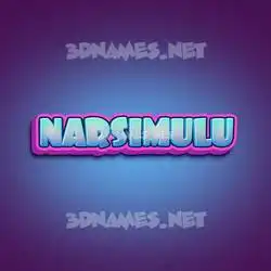 narsimulu in Phat Purple style - 3D name wallpaper