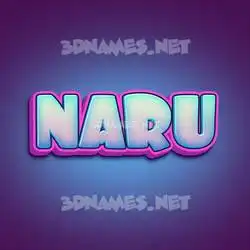 naru in Phat Purple style - 3D name wallpaper