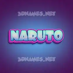 naruto in Phat Purple style - 3D name wallpaper
