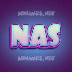 nas in Phat Purple style - 3D name wallpaper