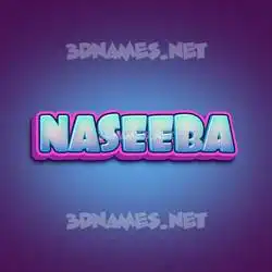 naseeba in Phat Purple style - 3D name wallpaper