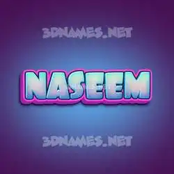 naseem in Phat Purple style - 3D name wallpaper