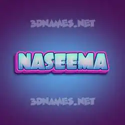naseema in Phat Purple style - 3D name wallpaper