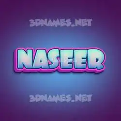 naseer in Phat Purple style - 3D name wallpaper