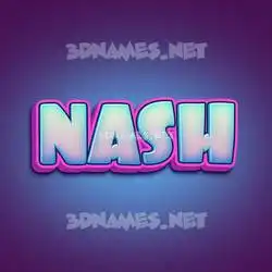 nash in Phat Purple style - 3D name wallpaper