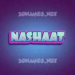 nashaat in Phat Purple style - 3D name wallpaper