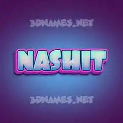 nashit in Phat Purple style - 3D name wallpaper