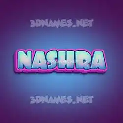 nashra in Phat Purple style - 3D name wallpaper