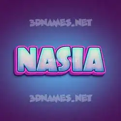 nasia in Phat Purple style - 3D name wallpaper