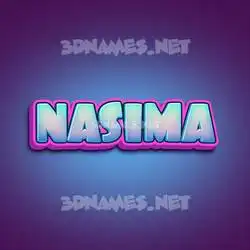 nasima in Phat Purple style - 3D name wallpaper