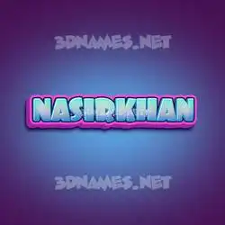 nasirkhan in Phat Purple style - 3D name wallpaper