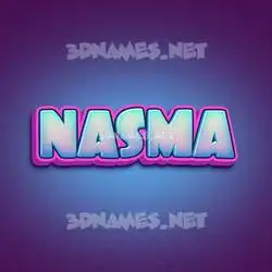 nasma in Phat Purple style - 3D name wallpaper