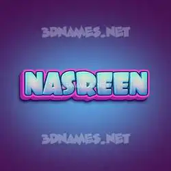 nasreen in Phat Purple style - 3D name wallpaper