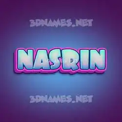 nasrin in Phat Purple style - 3D name wallpaper