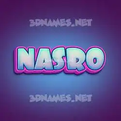 nasro in Phat Purple style - 3D name wallpaper