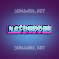 nasruddin in Phat Purple style - 3D name wallpaper